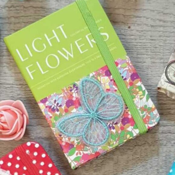 Mini Notebook Butterfly Flowers Handmade Notepad Small Pocket Mini Journal Gift - Picture 3 of 3